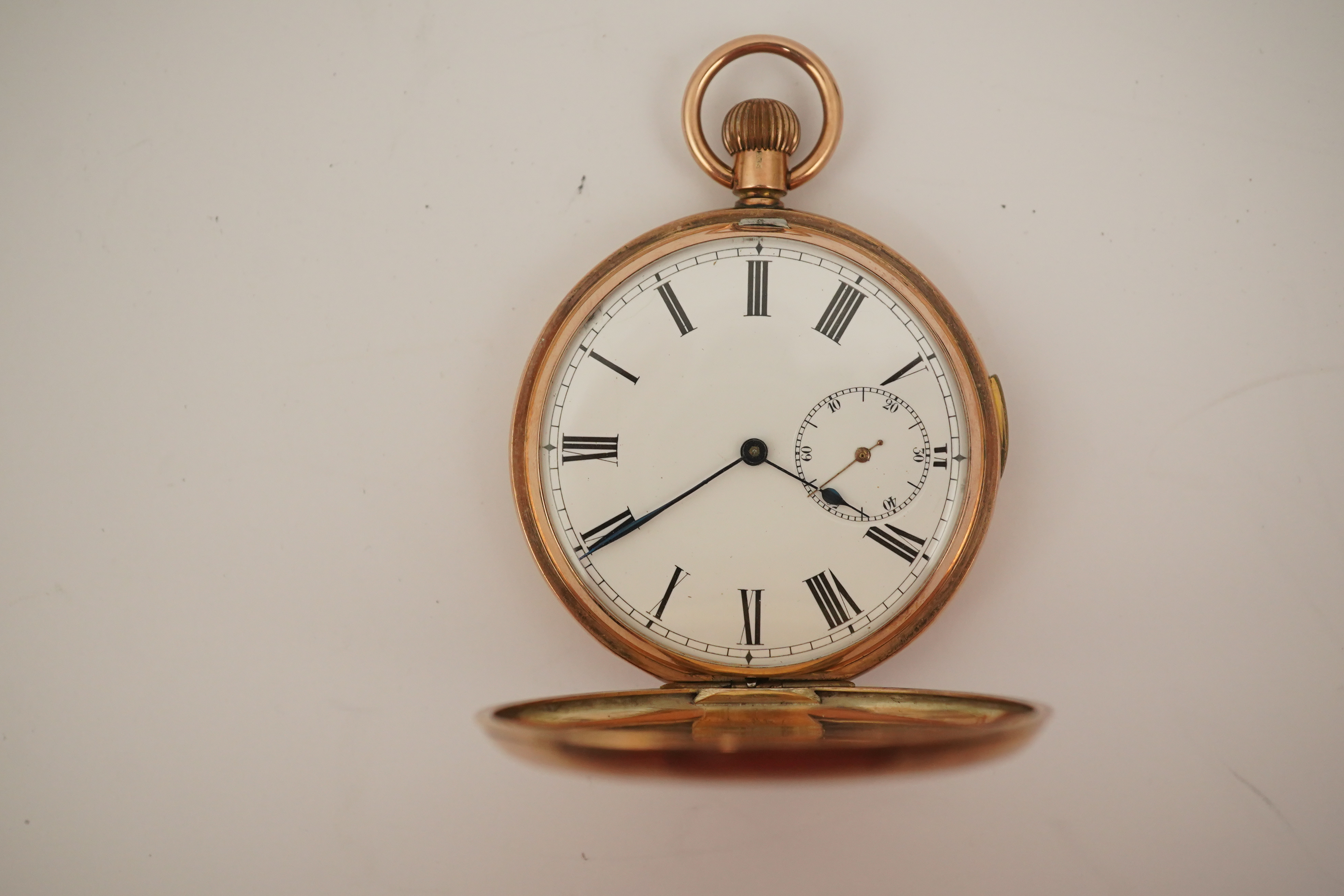 An early 20th century Swiss 9ct gold hunter keyless quarter repeating pocket watch